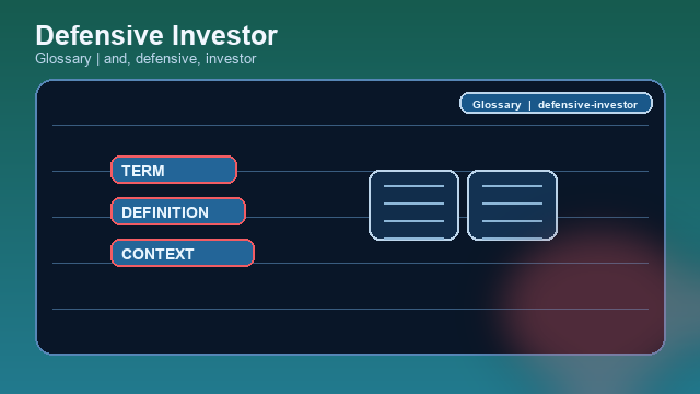 Defensive Investor Glossary card image