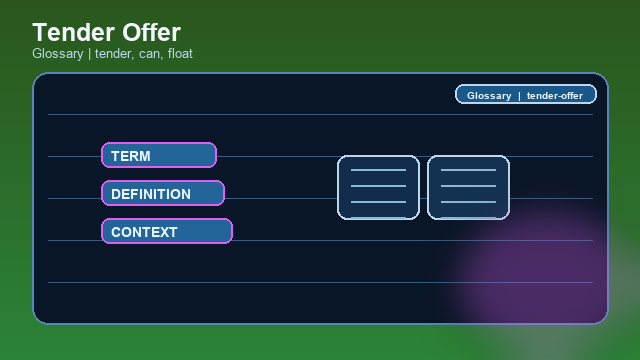 Tender Offer Glossary card image