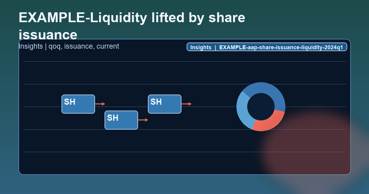 EXAMPLE-Liquidity lifted by share issuance Insight hero image